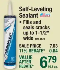 Menards AkonaFlex self-leveling concrete repair sealant offer