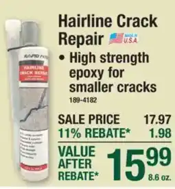 Menards Rapid Patch Hairline Crack Repair offer