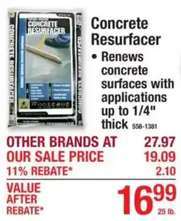 Menards Concrete Resurfacer offer