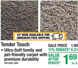 Menards Tender Touch offer