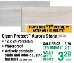 Menards Clean Protect Aurora Stone offer
