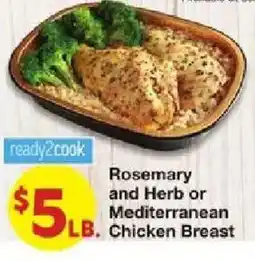 United Supermarkets Ready2cook Rosemary and Herb or Mediterranean Chicken Breast offer