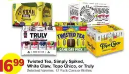 United Supermarkets Twisted Tea, Simply Spiked, White Claw, Topo Chico, or Truly offer