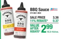 Menards Kinder's bbq sauce offer