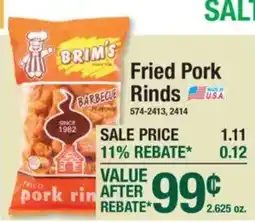 Menards Brim's Fried Pork Rinds offer