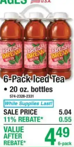 Menards Fresh Brew Iced Tea offer