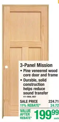 Menards 3-panel mission offer