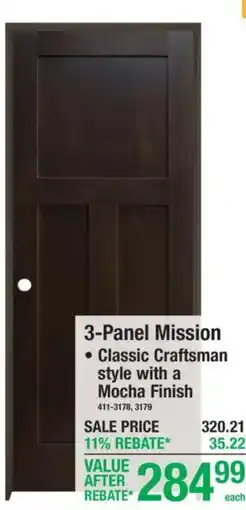 Menards 3-panel mission offer