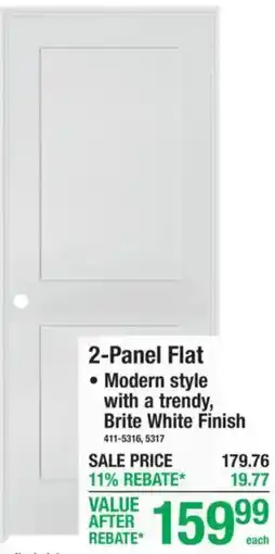 Menards 2-panel flat offer