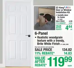 Menards EZ-Hang Door or Window Installation Kit offer