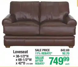 Menards Loveseat offer