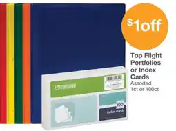 Kinney Drugs Top Flight Portfolios or Index Cards offer