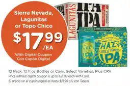 Ralphs Sierra Nevada, Lagunitas or Topo Chico offer