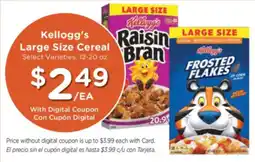 Ralphs Kellogg's Large Size Cereal offer
