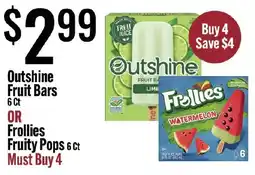Jons International Outshine Fruit Bars or Frollies Fruity Pops offer