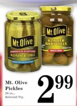 Harvest Foods Mt. Olive Pickles offer