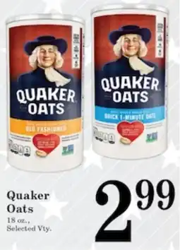 Harvest Foods Quaker Oats offer