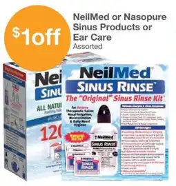 Kinney Drugs NeilMed or Nasopure Sinus Products or Ear Care Assorted offer