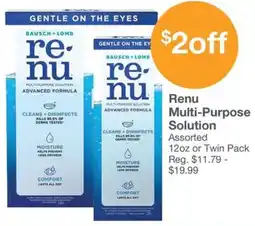 Kinney Drugs Renu Multi-Purpose Solution offer