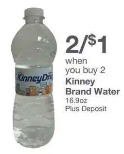 Kinney Drugs Kinney Brand Water offer