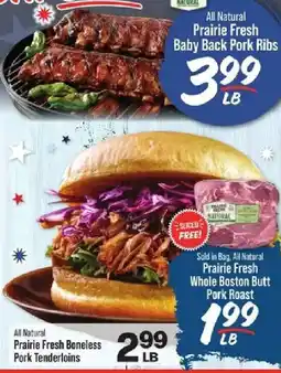 IGA All Natural Prairie Fresh Boneless Pork Tenderloins offer