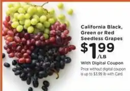 Ralphs California Black, Green or Red Seedless Grapes offer