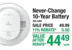 Menards Kiddie Never-Change 10-Year Battery offer