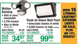 Menards Lithonia Lighting Dusk-to-Dawn Wall Pack offer