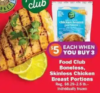 Food Club Boneless, Skinless Chicken Breast Portions