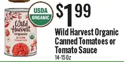 Jons International Wild Harvest Organic Canned Tomatoes or Tomato Sauce offer