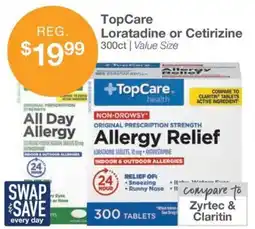 Kinney Drugs TopCare Loratadine or Cetirizine offer
