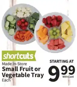 Food City Shortcuts Small Fruit or Vegetable Tray offer