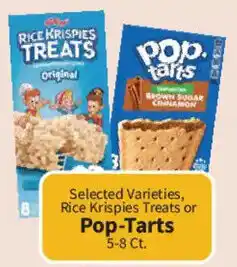 Food City Selected Varieties, Rice Krispies Treats or Pop-Tarts offer