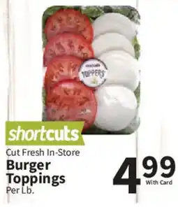 Food City Shortcuts Cut Fresh In-Store Burger Toppings offer