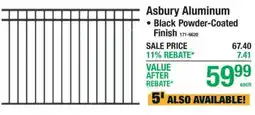 Menards Asbury Aluminum Black Powder-Coated Finish offer