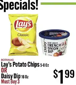 Jons International Lay's Potato Chips or Daisy Dip offer