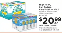 Ralphs High Noon, Sun Cruiser, Long Drink or Nütrl offer