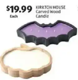 Kirkton House Carved Wood Candle
