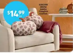 Aldi Kirkton House Jumbo Pumpkin Cushion offer