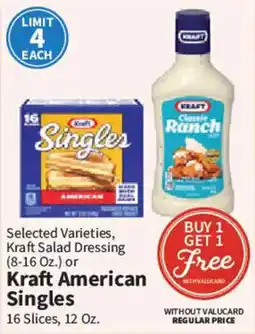 Food City Kraft Salad Dressing or Kraft American Singles offer