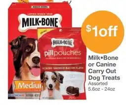 Kinney Drugs Milk•Bone or Canine Carry Out Dog Treats offer