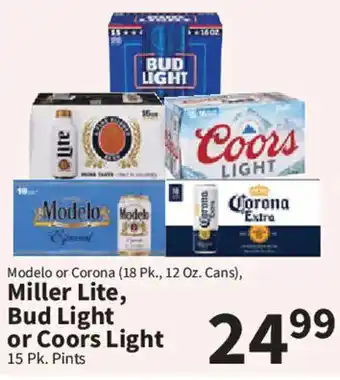 Food City Modelo or Corona, Miller Lite, Bud Light or Coors Light offer