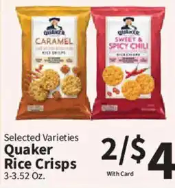 Food City Quaker rice crisps offer