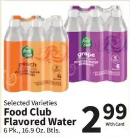 Food City Food Club Flavored Water offer