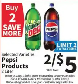 Food City Pepsi Products offer