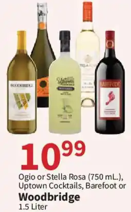 Food City Ogio or Stella Rosa, Uptown Cocktails, Barefoot or Woodbridge offer