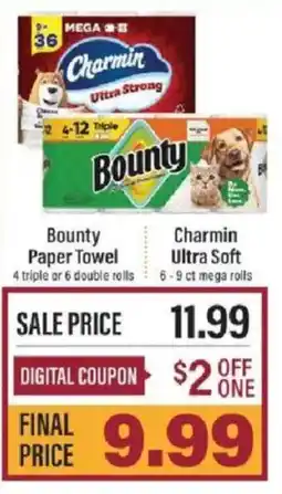 Lowes Foods Bounty paper towel offer