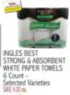 Ingles Markets Ingles best strong & absorbent white paper towels offer