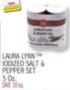Ingles Markets Laura lynn iodized salt & pepper set offer