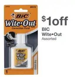Kinney Drugs Bic Wite-Out Correction Fluid offer